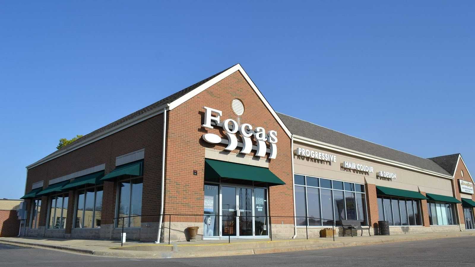 Exterior of a Focus Bank building on a clear day.